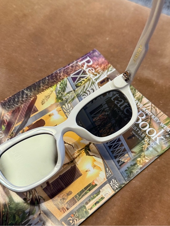 Strata Rider White Acetate Sunglasses | Polarized | Unisex | Like New main image 5